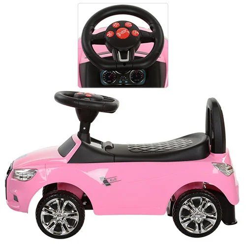 Каталка-толокар Bambi M 3147A-8 Рожевий музичний 3