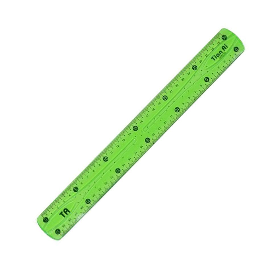 Лінійка неломайка ESA-0031 м'який пластик, 30 см Зелений