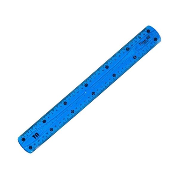 Лінійка неломайка ESA-0031 м'який пластик, 30 см Синій