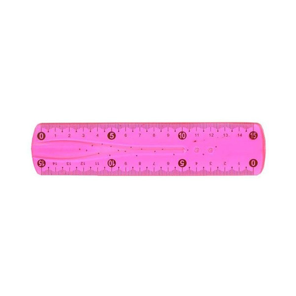 Лінійка неломайка 0015(Pink), 15 см Рожевий