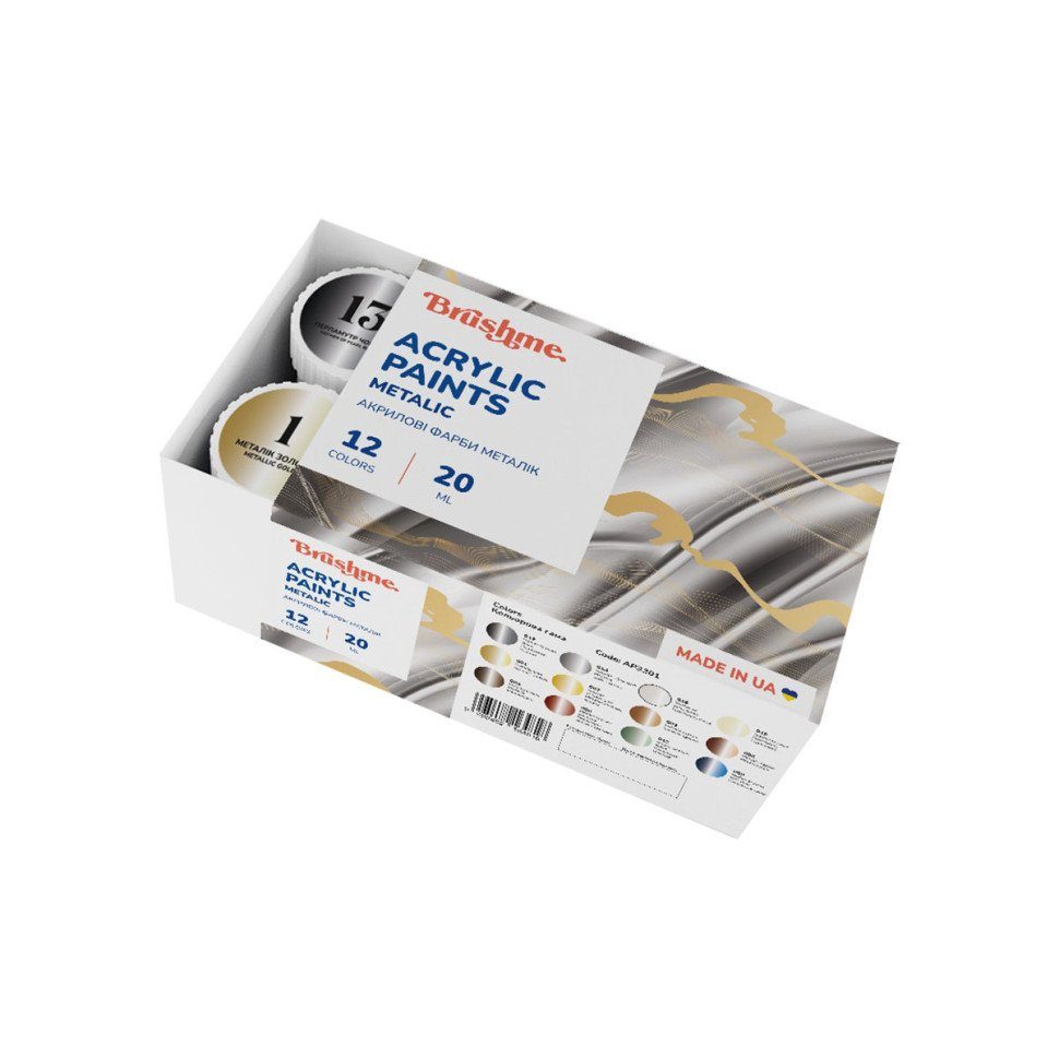 Акрилова фарба Набір 3201 Brushme AP3201, 12 кольорів 2