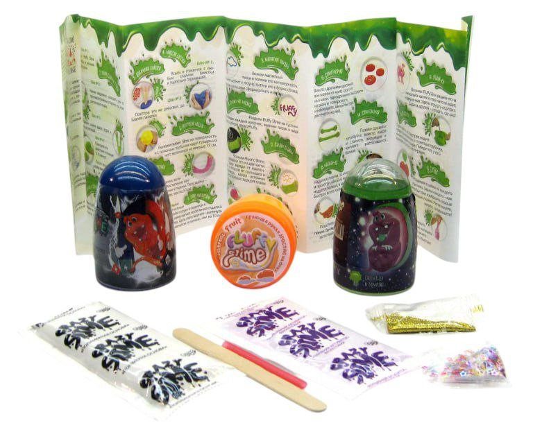 В'язка маса "3 в 1" Magnetic Slime, "Fluffy Slime", "Crazy Slime Fluoric" SLM-14-01U кольори в асортименті 3