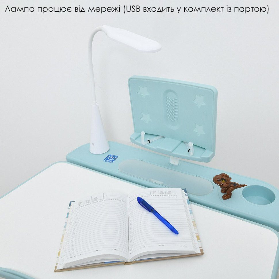 Дитяча Парта M 4428-12 блакитний, зі стільчиком 5