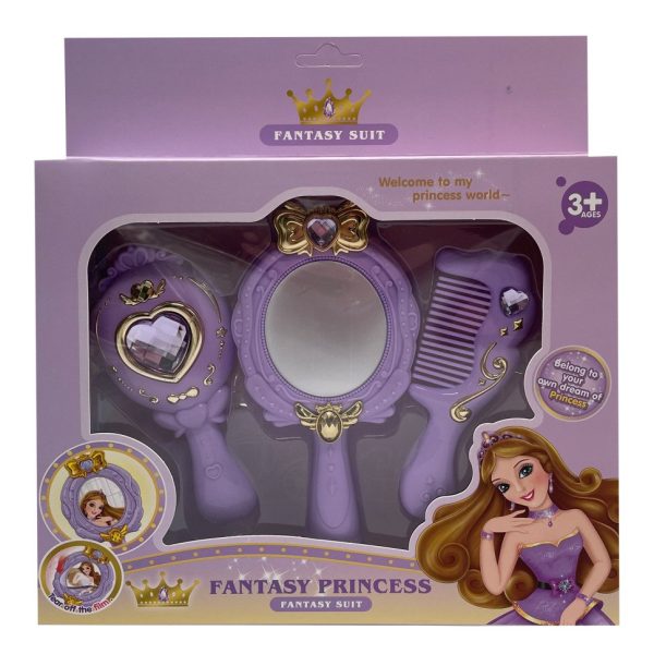 Аксесуари для дівчат "Fantasy Princess" C8824 дзеркало, розчіска Фіолетовий