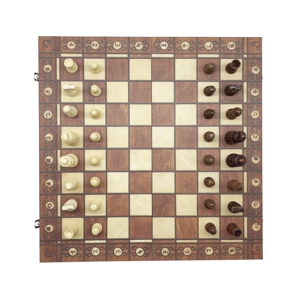 Набір настільних ігор "Шахи, нарди, шашки 3 в 1" Set1 NE-LG-11 ігрове поле 40х40 см 6