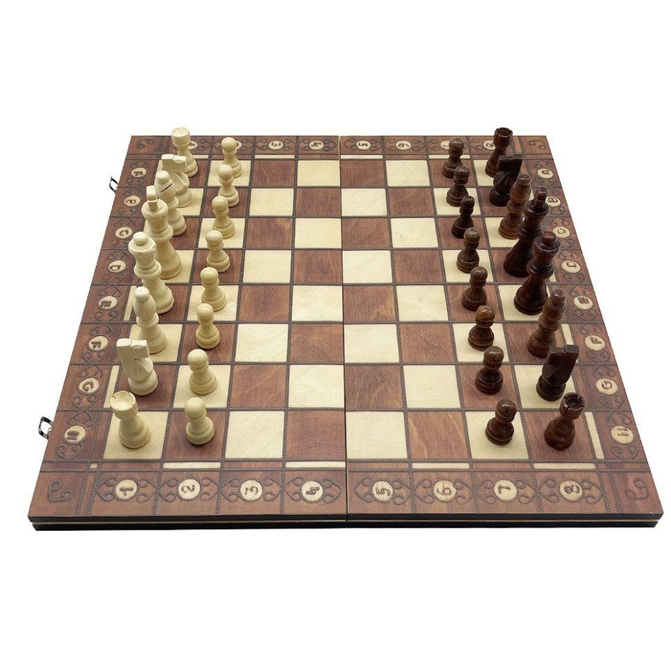 Набір настільних ігор "Шахи, нарди, шашки 3 в 1" Set1 NE-LG-11 ігрове поле 40х40 см 7