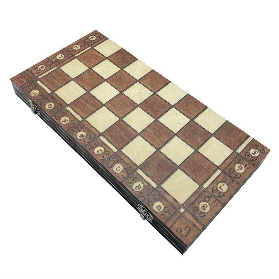 Набір настільних ігор "Шахи, нарди, шашки 3 в 1" Set1 NE-LG-11 ігрове поле 40х40 см 8