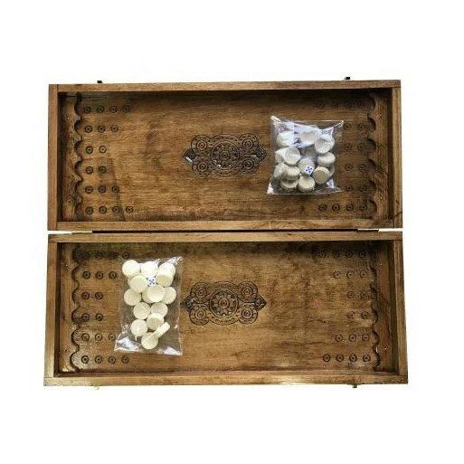 Нарди дерев'яні ручної роботи Backgammon 1 NR-5244, 32 фішки двох кольорів 2