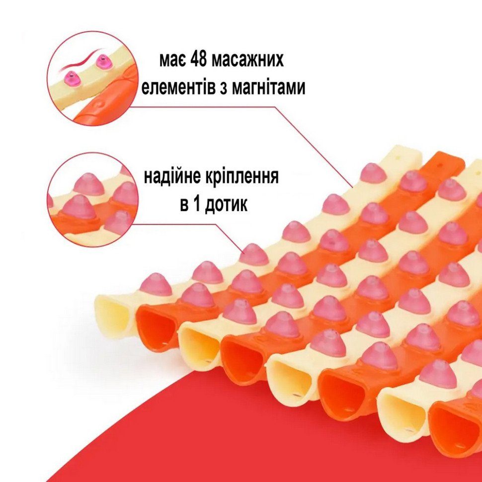 Обруч із масажними магнітними кульками Magnet Massage Hoop NE-F-50 2