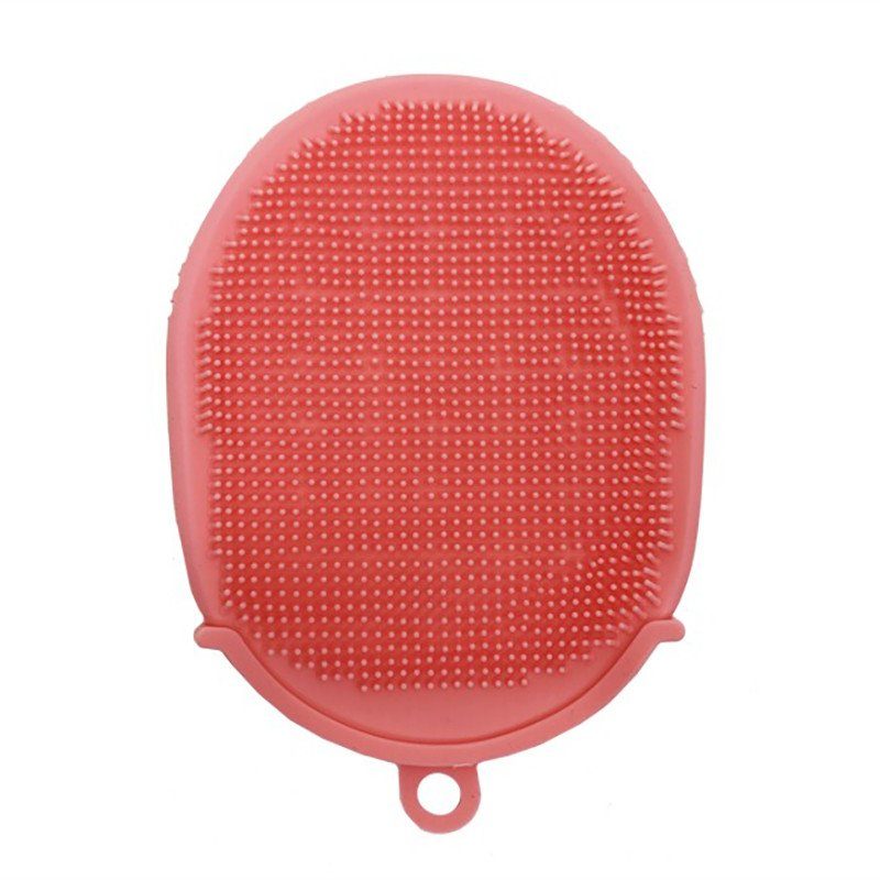 Силіконова мочалка-рукавичка для купання MGZ-0929(Pink) 2