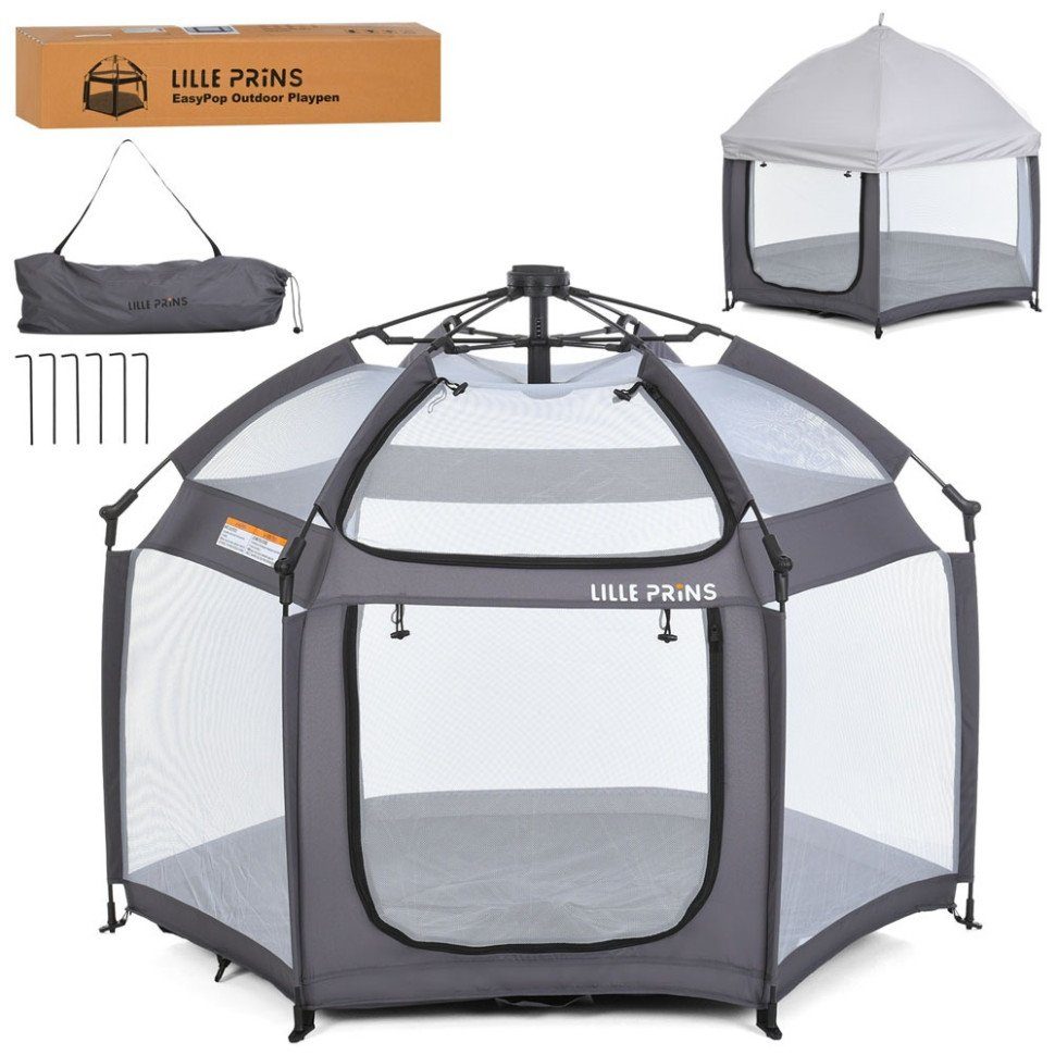 Дитяча платка манеж MR 1515 Platinum Grey 140х124х110 см 4
