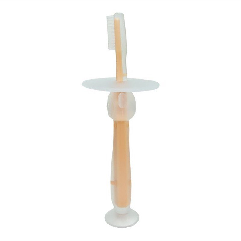 Силіконова зубна щітка Mumlove MGZ-0707(Peach) з обмежувачем 2