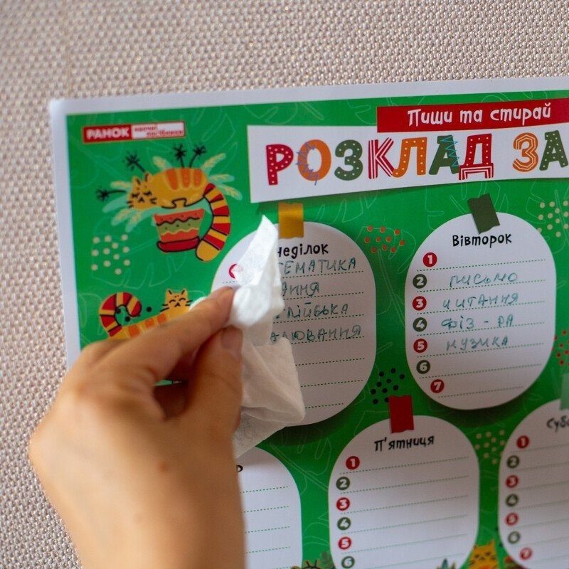 Дитячий розклад уроків "Котики" 10104271 А4 5