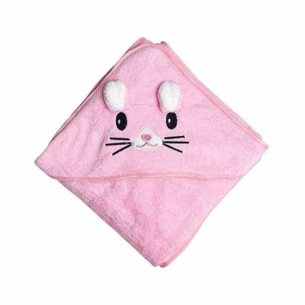 Дитячий рушник з капюшоном MGZ-0640(Pink) розмір 80х80 см