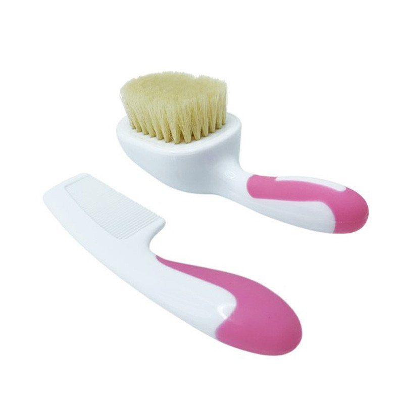 Набір гребінець і щітка з натурального ворсу MGZ-0725(Pink)