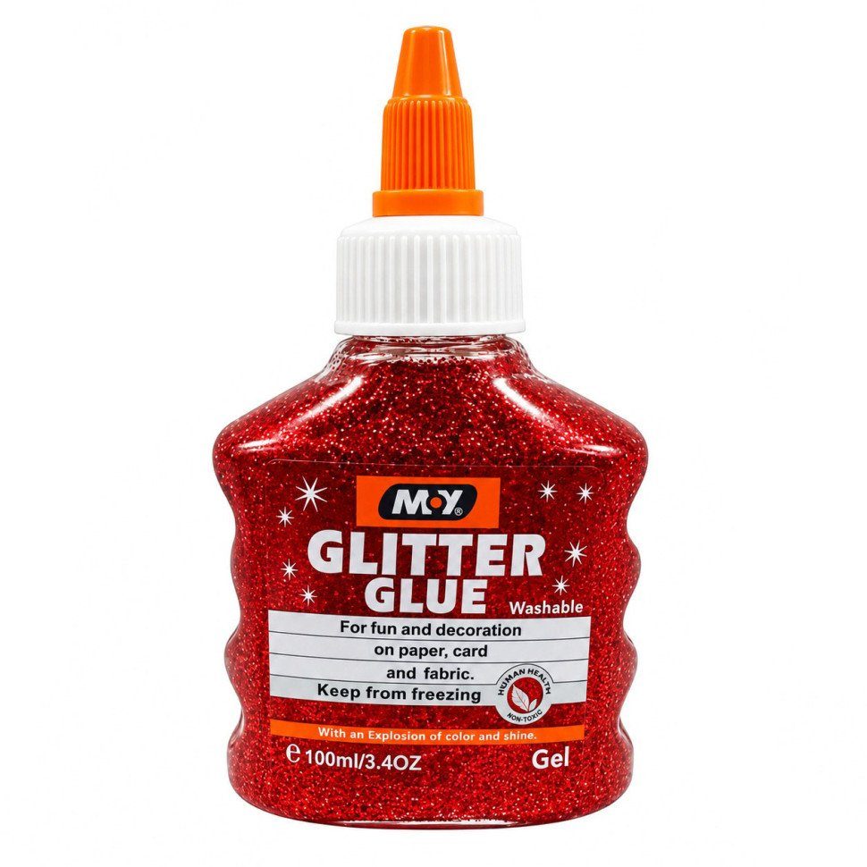 Клей декоративний "Металік Glitter" DSCN4619(Red) 100 мл