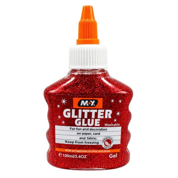 Клей декоративний "Металік Glitter" DSCN4619(Red) 100 мл