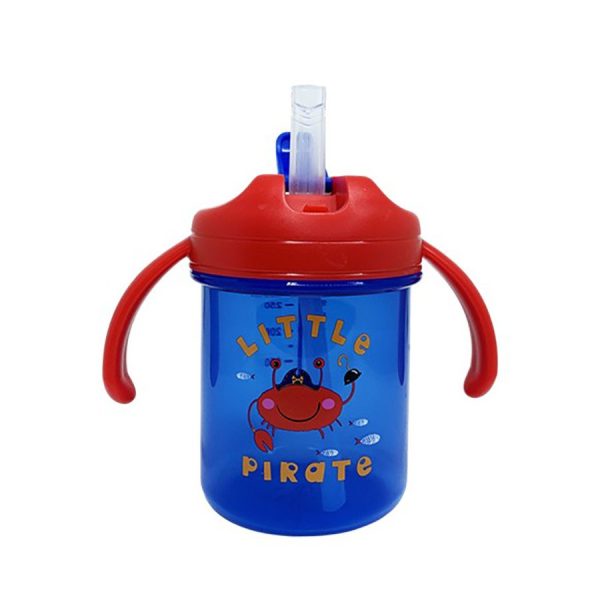 Дитячий поїльник з трубочкою "Little pirate" MGZ-0335 (Red) 280 мл