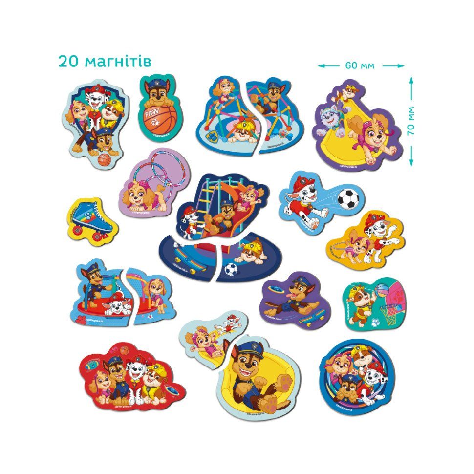 Дитячий набір магнітів "Ігровий майданчик" 200668, 20 великих магнітів 2