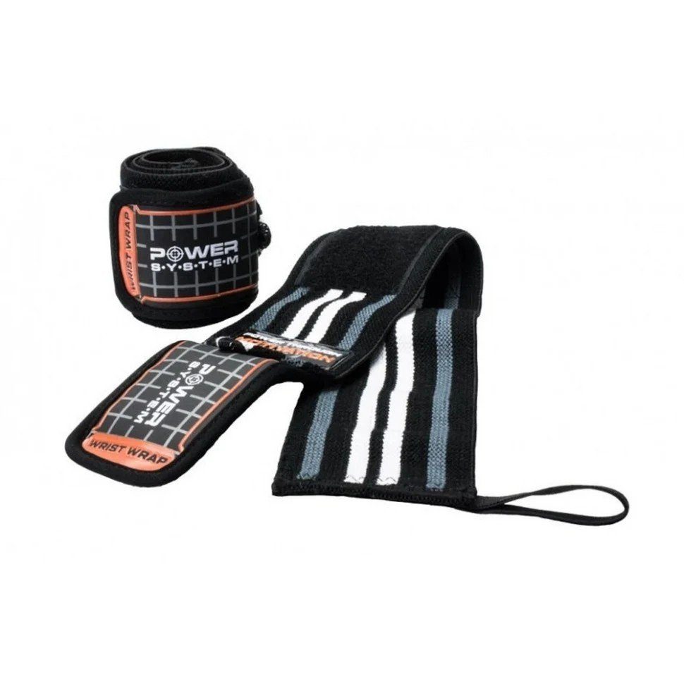Кістові бинти Wrist Wraps Power System PS-3500_Grey-Black 3