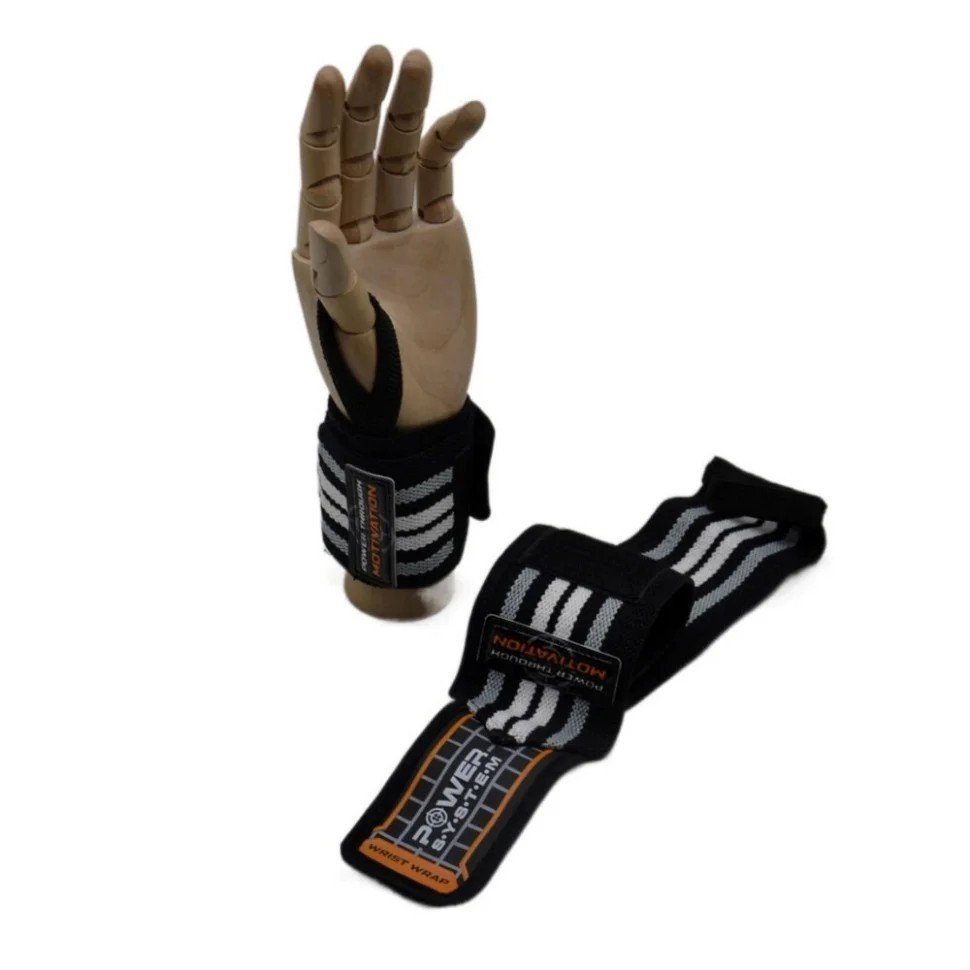 Кістові бинти Wrist Wraps Power System PS-3500_Grey-Black 4