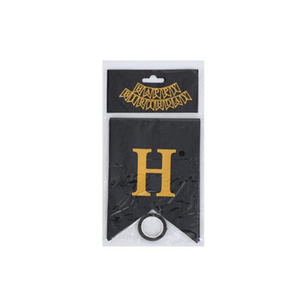 Гірлянда з прапорцями "Happy Birthday" MK 5955(Black) чорна