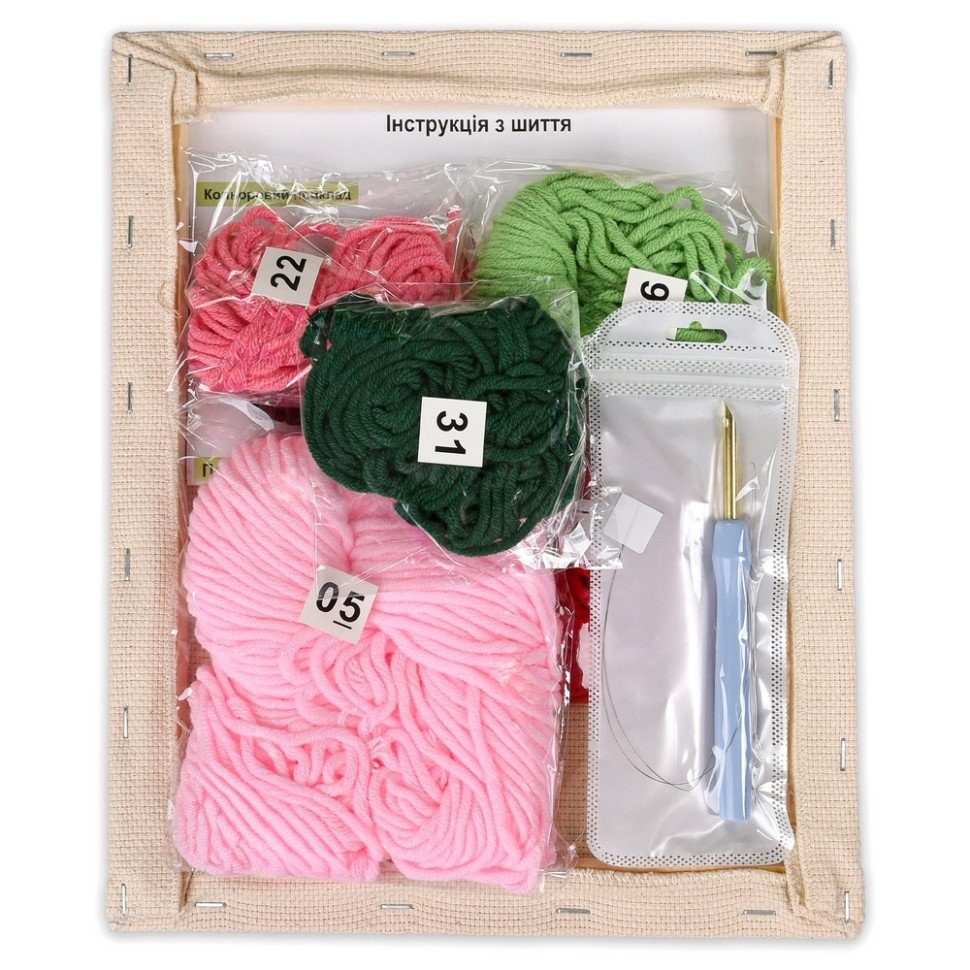 Набір для килимової вишивки "Польові Ромашки" CCX2530-2 розмір 25х30 см 3