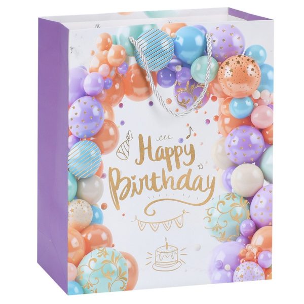 Пакет подарунковий Happy Birthday MK 5951-M-4 розмір 32х26х10 см