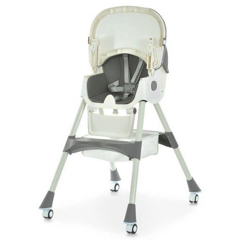 Стільчик для годування M 6302 Gray складний, 5-ти точкові ремені 4