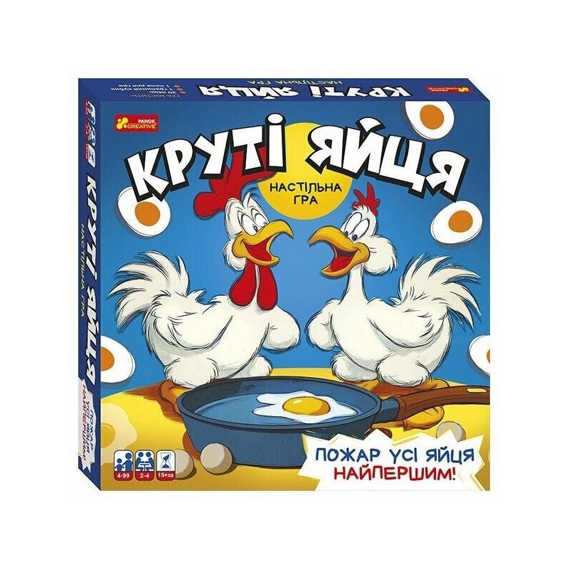 Настільна гра "Круті яйця" 10120222, 10120222У(450) ігрове поле, 30 яєць, кубик