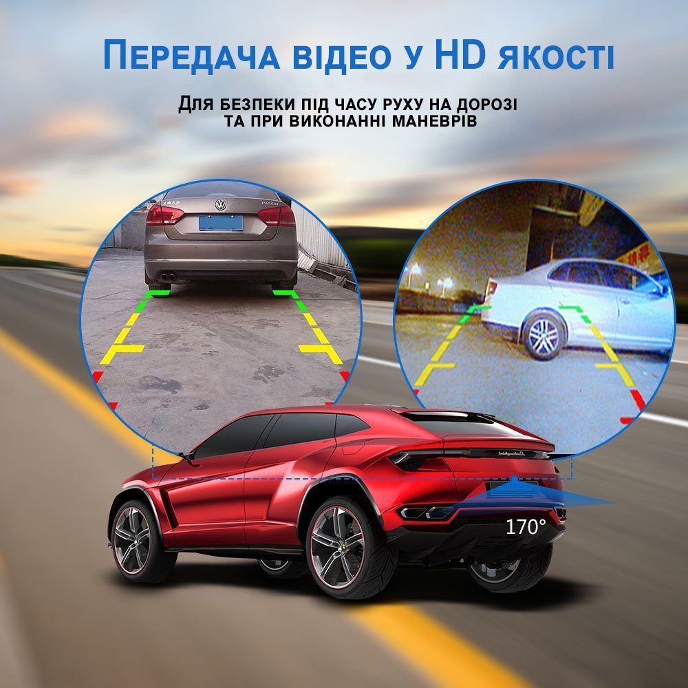Автомобільна камера заднього виду Podofo P0072A1, з функцією нічного бачення, захищена від вологи, IP66, 120° 2