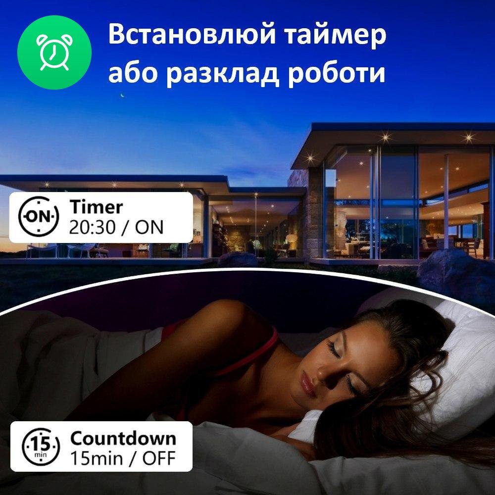 Розумна wifi розетка з голосовим керуванням USmart IS-01w, підтримка Tuya, Android / iOS 11