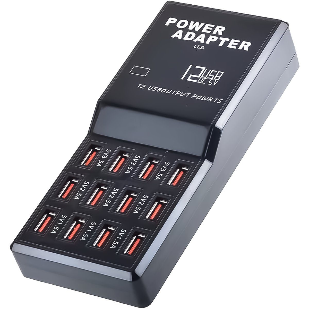 Мережевий зарядний пристрій Addap WLX-858, мзп на 12 USB портів, 60W 3