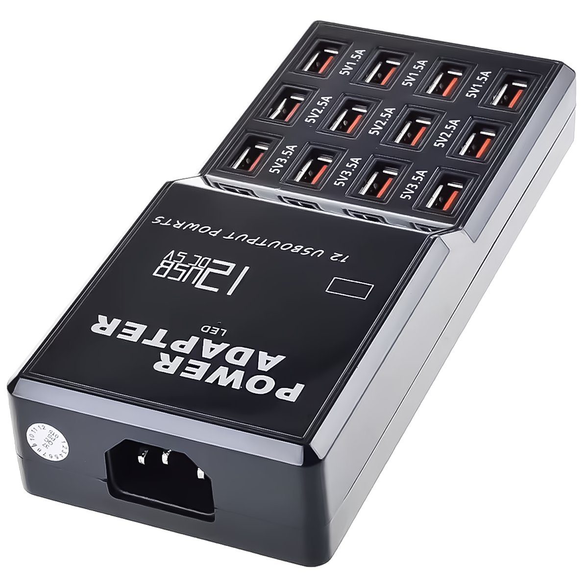 Мережевий зарядний пристрій Addap WLX-858, мзп на 12 USB портів, 60W 11