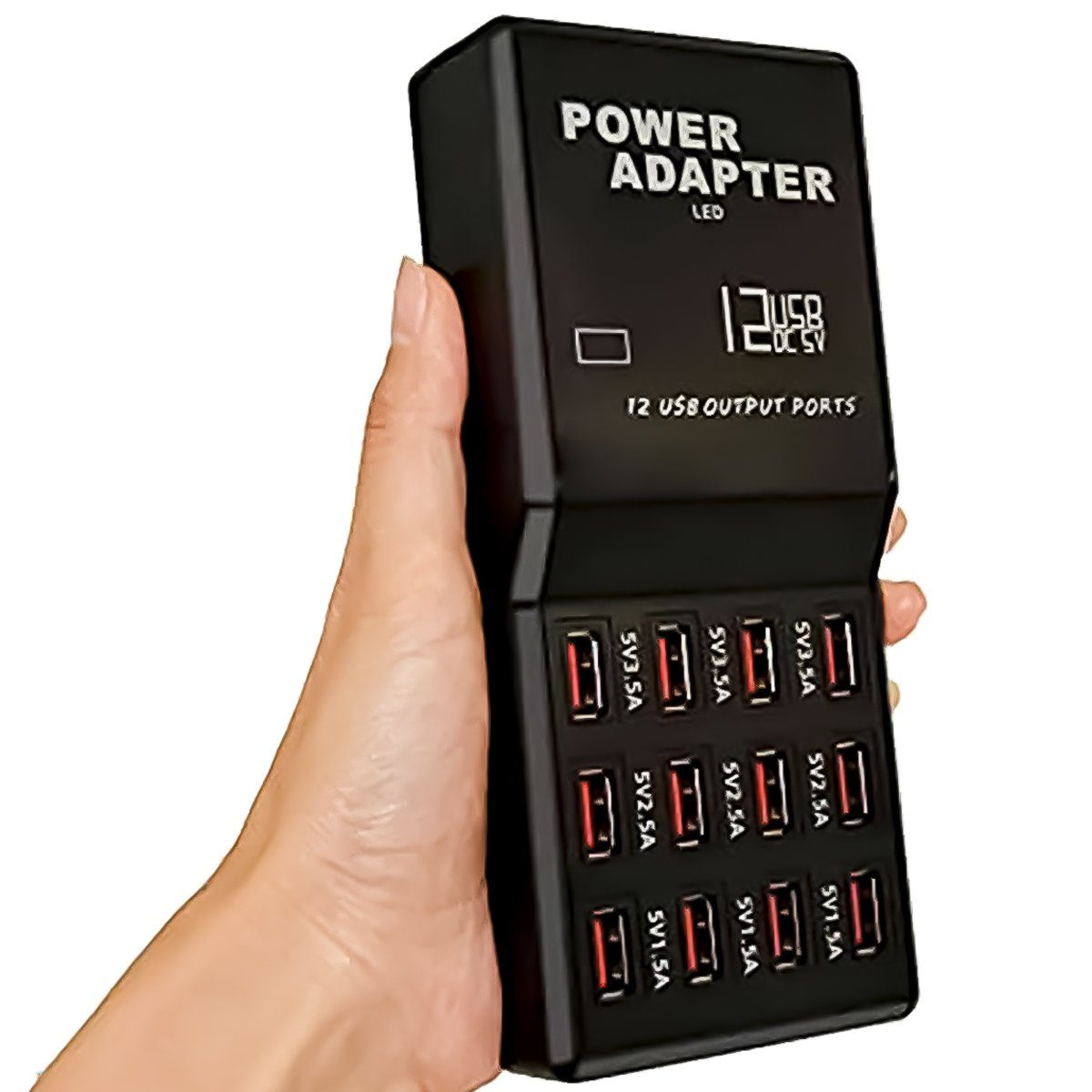 Мережевий зарядний пристрій Addap WLX-858, мзп на 12 USB портів, 60W 2