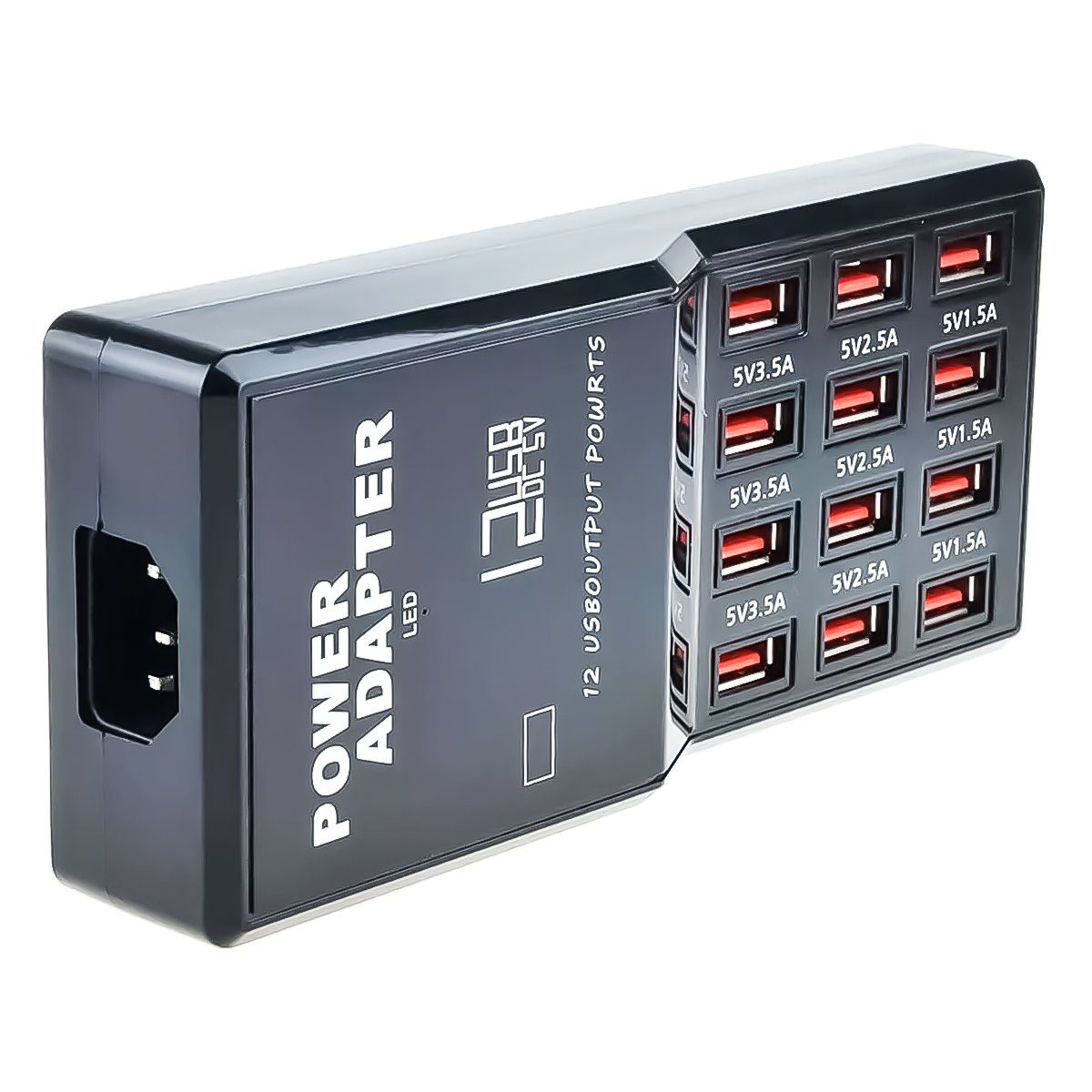 Мережевий зарядний пристрій Addap WLX-858, мзп на 12 USB портів, 60W 4