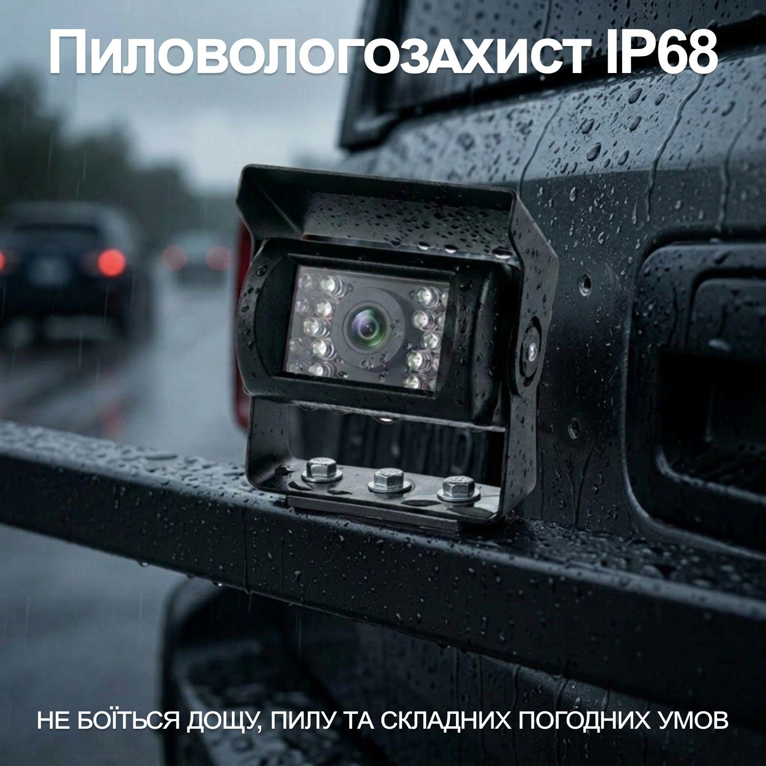 Камера заднього виду з монітором 7" дюймів Podofo F0505, паркувальний комплекс для вантажних авто, кабель 20м 8