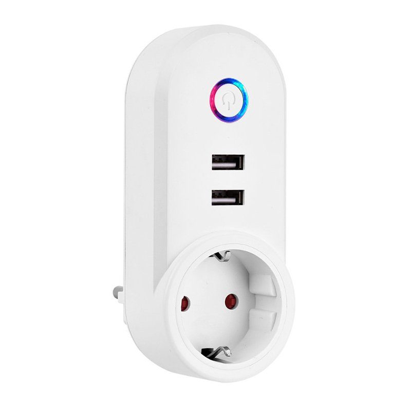 Розумна Wifi розетка USmart IS-02w з USB роз'ємами, 16А, підтримка Tuya, Android / iOS 2