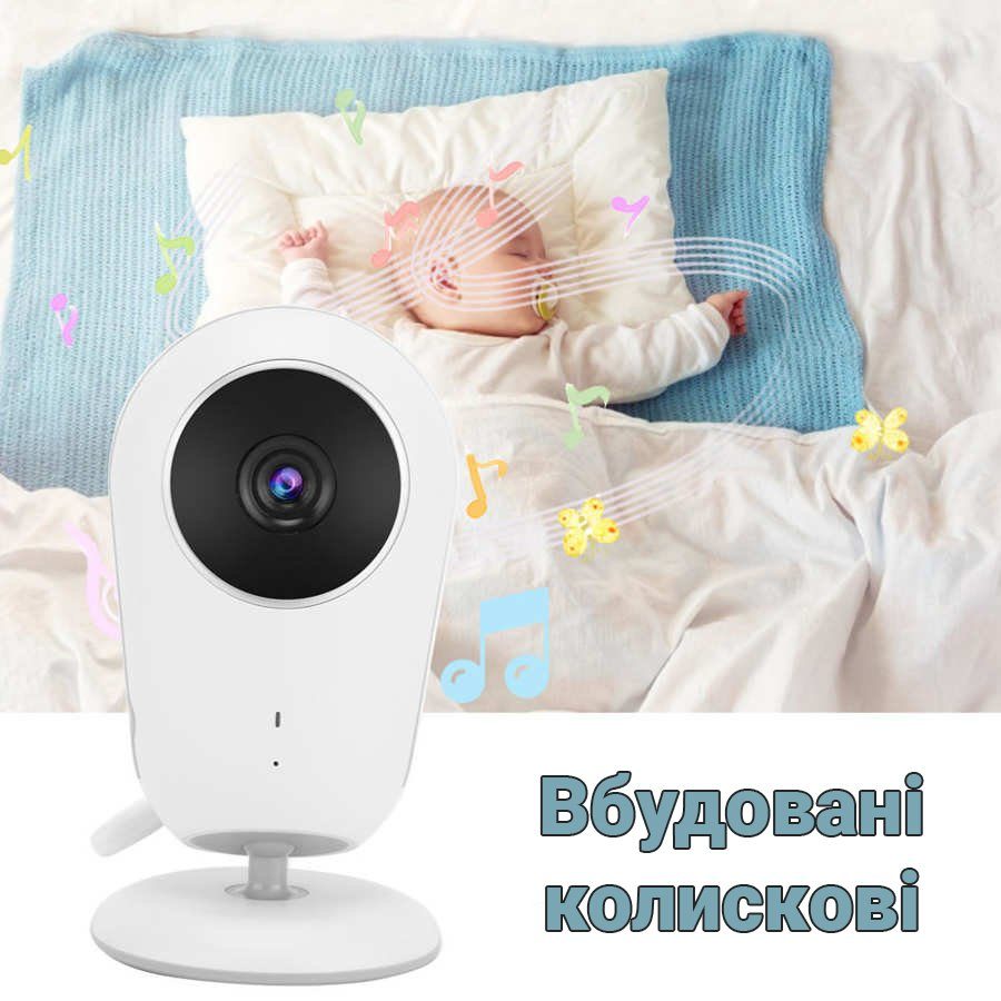 Бездротова відеоняня з двостороннім аудіозв'язком Baby Monitor VB608, з датчиком температури 9