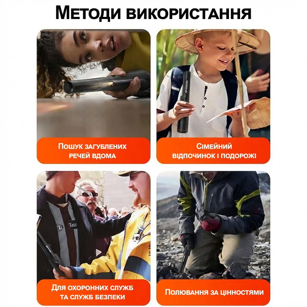 Вологостійкий пінпоінтер GP-Pointer, металошукач - цілевказувач, Чорний 8
