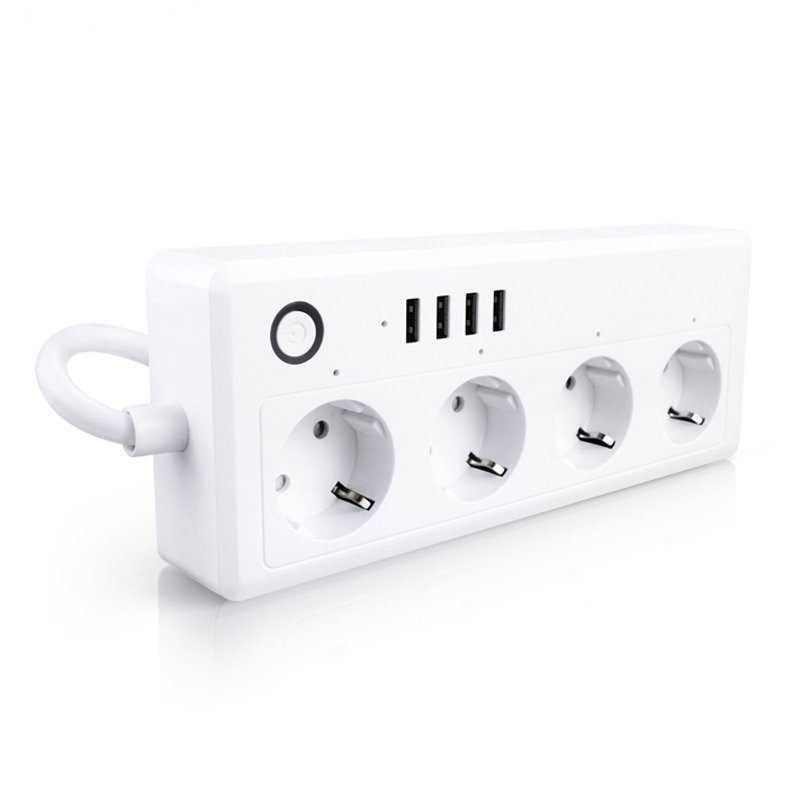 Розумний мережевий фільтр з WiFi підключенням USmart IS-03w, подовжувач на 4 розетки + 4 USB, підтримка Tuya, Android / iOS 4