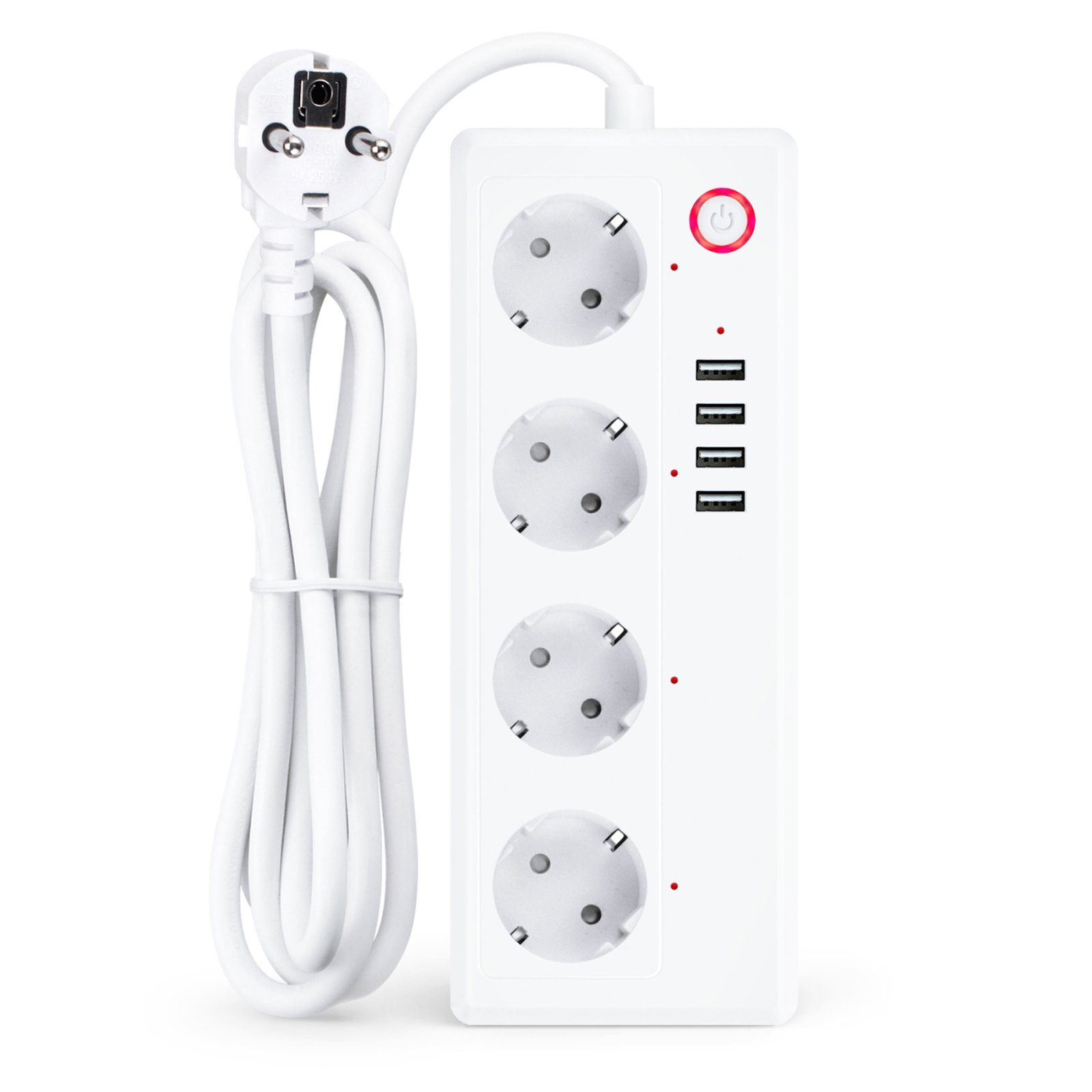 Розумний мережевий фільтр з WiFi підключенням USmart IS-03w, подовжувач на 4 розетки + 4 USB, підтримка Tuya, Android / iOS 2