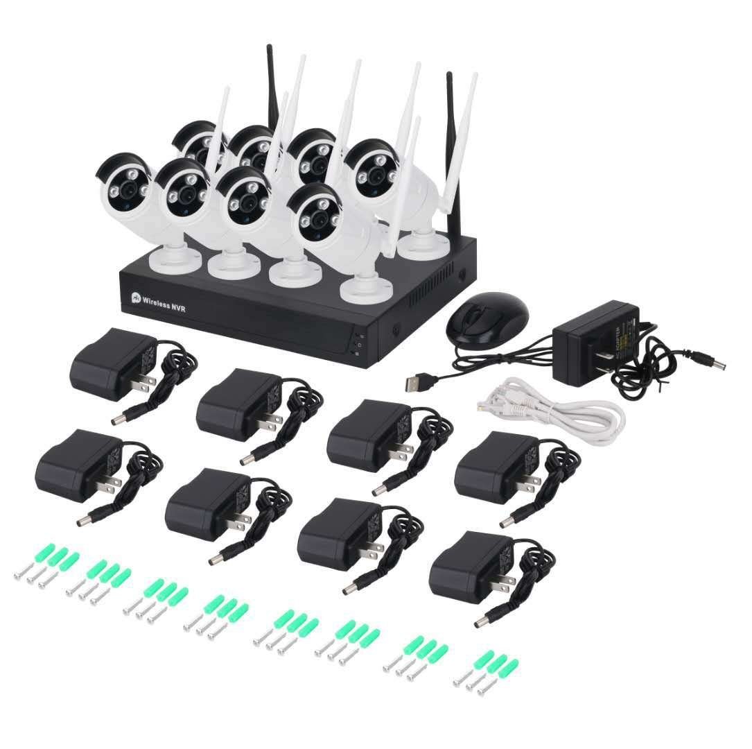 Бездротовий WiFi комплект відеоспостереження на 8 камер USmart ICK-02w, охоронна система для розумного дому, підтримка Tuya, FullHD 12
