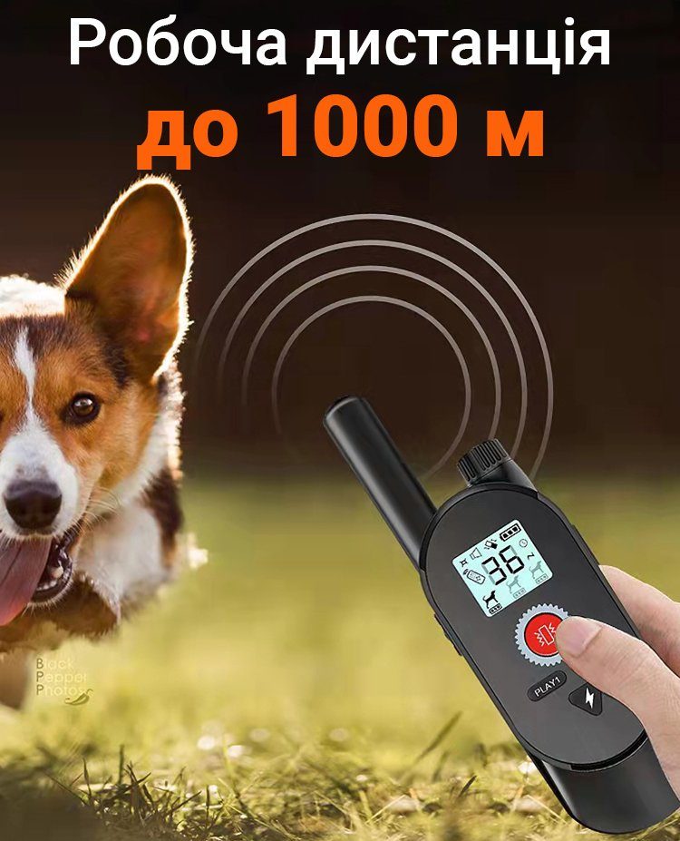 Електронашийник для дресирування собак iPets KJ118, із записом звукових команд, 4 режими, до 1км 9