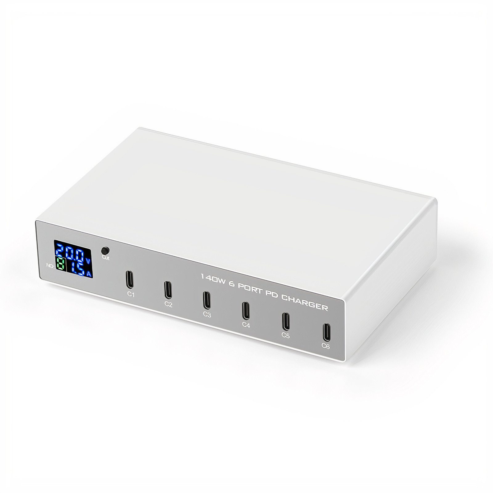 Type-C мультизарядний пристрій на 6 портів Addap MCS-X6P, зарядна станція з підтримкою швидкої PD 3.0 зарядки, 140W 2