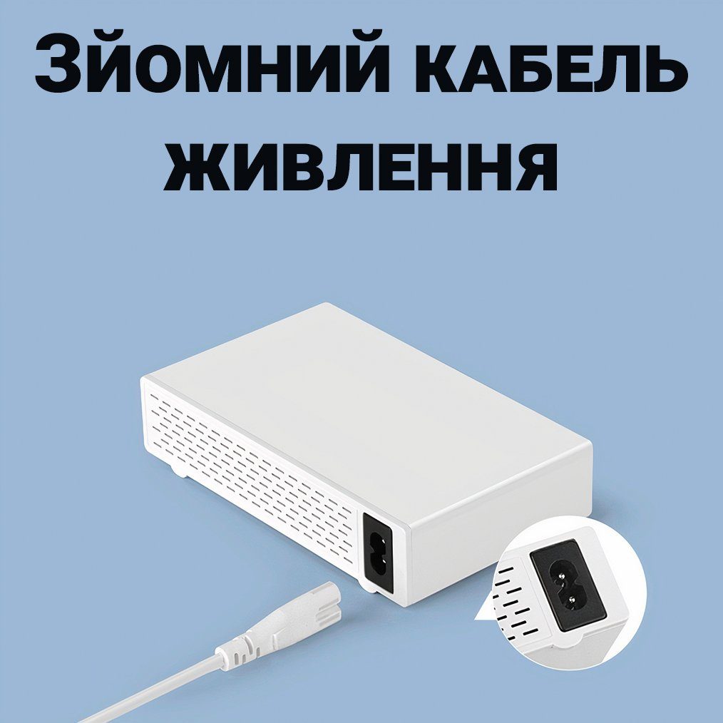 Type-C мультизарядний пристрій на 6 портів Addap MCS-X6P, зарядна станція з підтримкою швидкої PD 3.0 зарядки, 140W 12