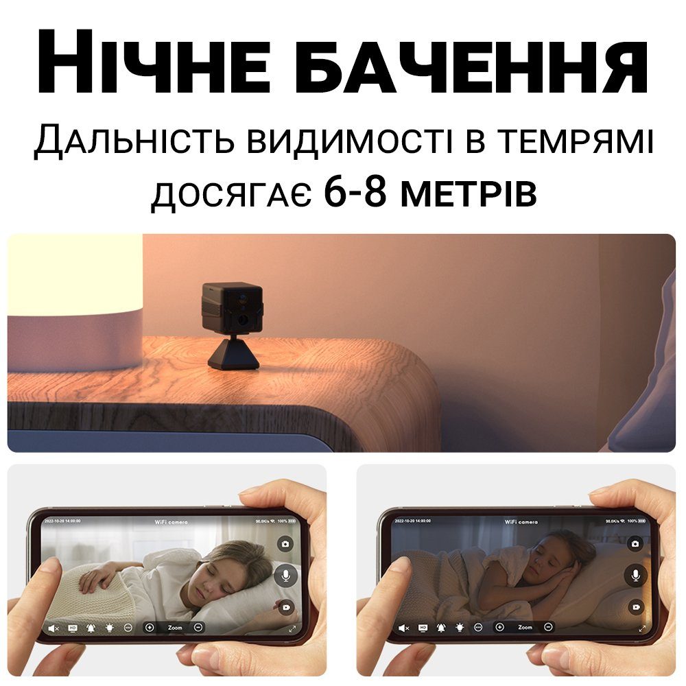 Бездротова 4G міні камера відеоспостереження Camsoy T9G6, під сім карту, з датчиком руху, 2 Мп, 1080P, iOS/Android 6