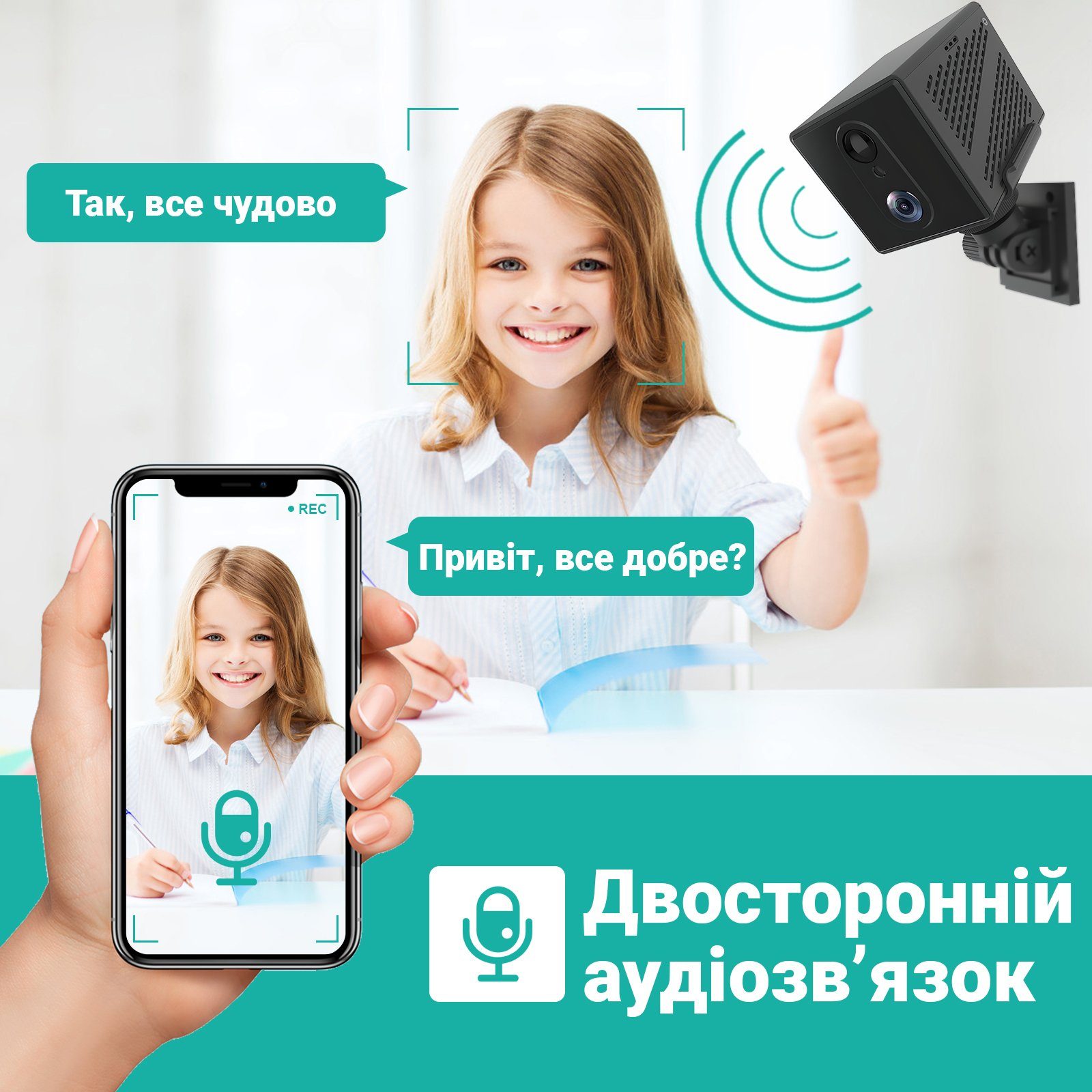 Бездротова 4G міні камера відеоспостереження Camsoy T9G3t, під сім карту, з датчиком руху, 3 Мп, 1080P, iOS/Android 6
