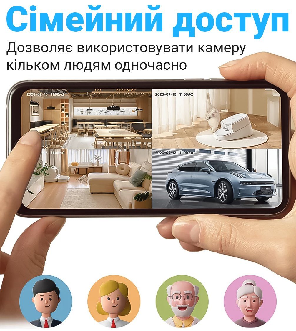 WiFi міні камера відеоспостереження Camsoy S70W, з подвійною лінзою та датчиком руху, до 70 днів автономної роботи, iOS / Android, FullHD 1080P 9