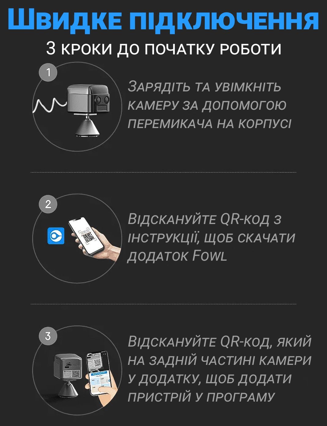 WiFi міні камера відеоспостереження Camsoy S70W, з подвійною лінзою та датчиком руху, до 70 днів автономної роботи, iOS / Android, FullHD 1080P 11